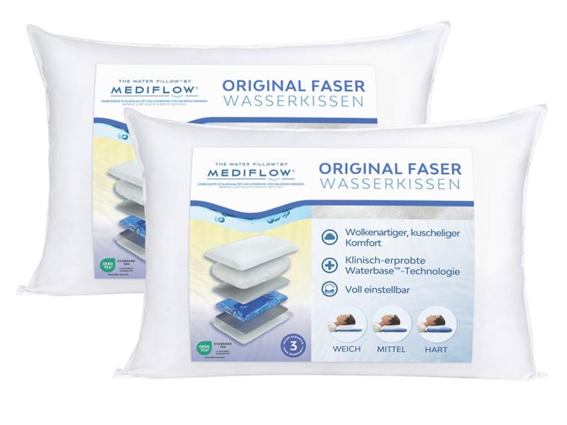 Preview: Mediflow Original Wasserkissen Faserflaum Doppelpack Preview: Mediflow Original Wasserkissen Faserflaum Doppelpack