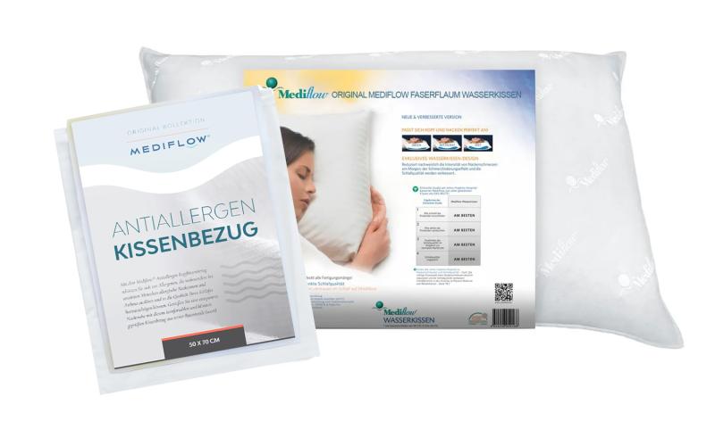 Preview: Mediflow Original Wasserkissen Faserflaum + Aloe Vera-Bezug Preview: Mediflow Original Wasserkissen Faserflaum + Aloe Vera-Bezug