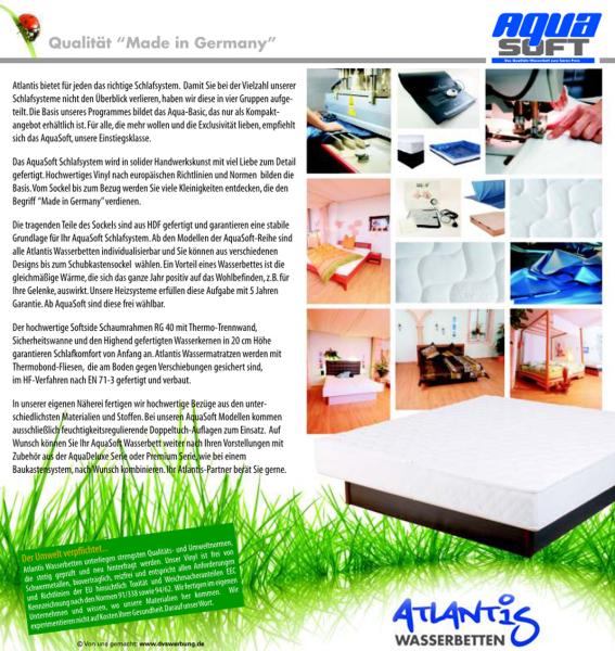 Preview: Atlantis - POLSTERBETT GARDA (MONO) Preview: Wasserbetten-Centrum Werl - Wasserbetten-Centrum Werl - POLSTERBETT GARDA - Softside Wasserbett Basic Mono